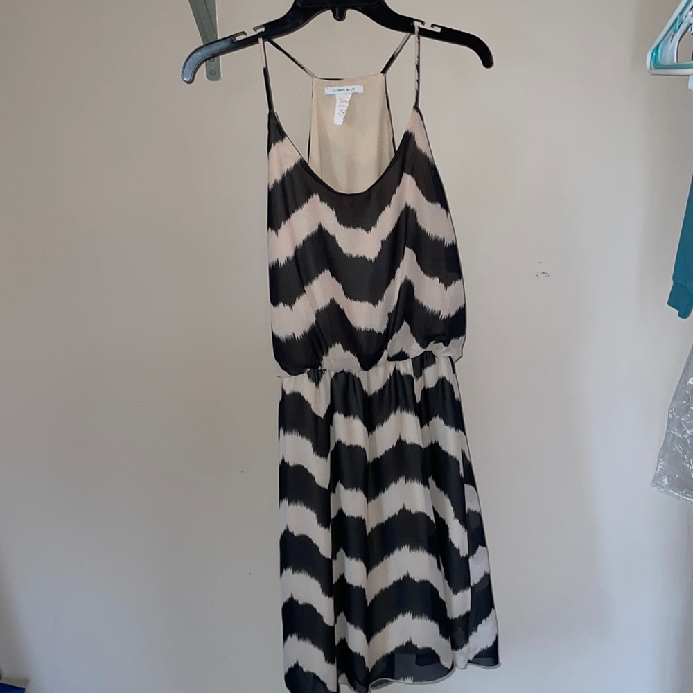 Black and beige dress